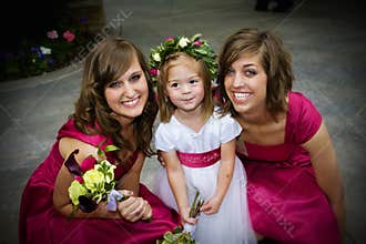 Flower Girl and Bridesmaids
