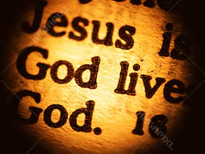 Biblical message - close up