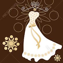 Modern wedding dress with traditional touches