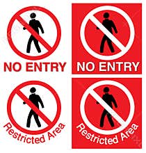 No entry & restricted area
