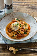 Cod and chorizo stew