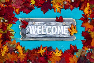 Autumn Welcome sign