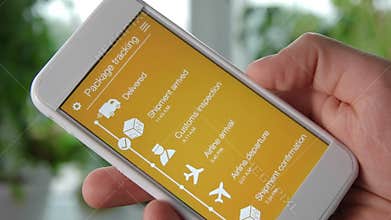 Man tracks his package using smartphone application