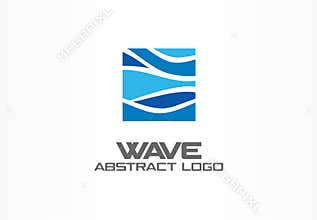 Abstract logo for business company. Nature, ocean, eco, science, healthcare Logotype idea. Ecology, blue, sea, water