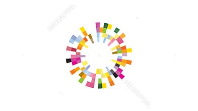 Creative circle abstract footage design template. Corporate business technology creative symbol
