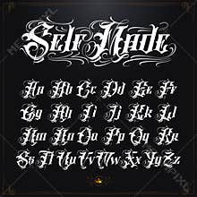 Bold tattoo font