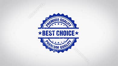 ` BEST CHOICE ` 3D Animated Round Wooden Stamp Animation