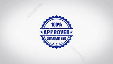 ` Approved ` 3D Animated Round Wooden Stamp Animation