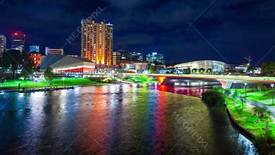 4k timelapse video of Riverbank Precinct in Adelaide, Australia
