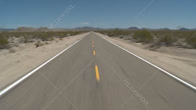 Speeding Down Abandon Mojave Desert Road