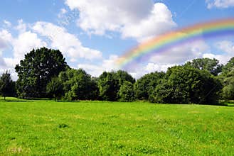 Landscape with rainbow