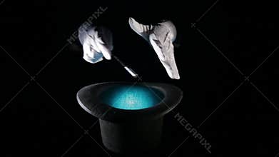 Magician showing a magic trick