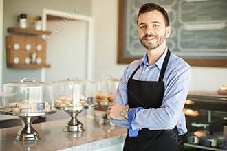 Male business owner in a bakery