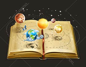 Book on astronomy icon