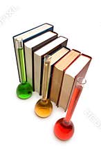 Books and tubes - shallow depth of field