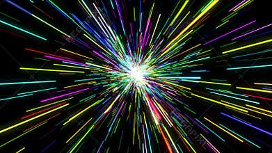 Colorful Light Beam Loop