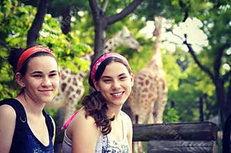 Girls at Zoo