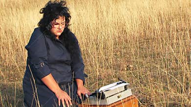 Funny Woman Author Waiting For Inspiration At