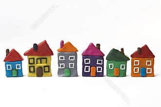 Six small houses