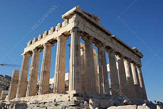 Acropolis columns, parthenon temple,athens