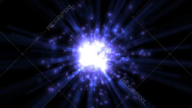 4k a space tunnel filled with tech energy & stars,nebula & particles in space.