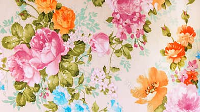 Retro Lace Floral Seamless Pattern White Fabric Background Vintage Style
