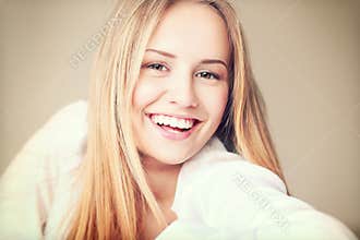 Teen girl smiling