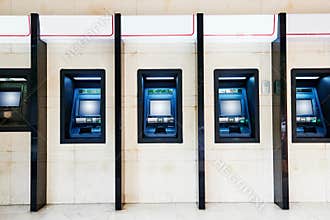 ATM machine in bank