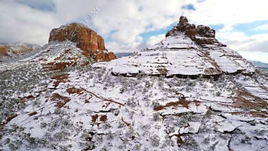 Snow on Red Rocks