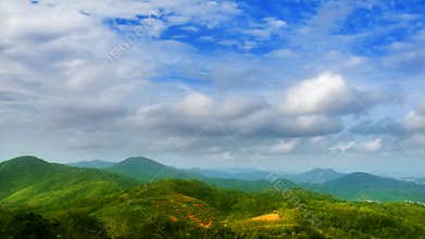 Clouds over tea plantation