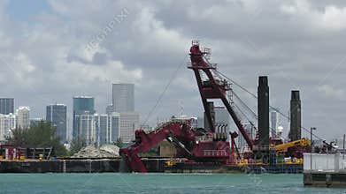 Dredging near the port of Miami