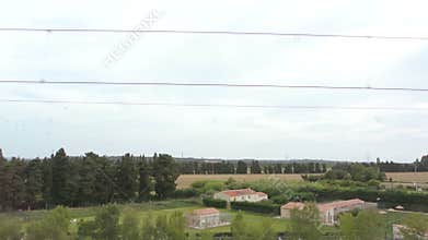 Provence seen from fast train