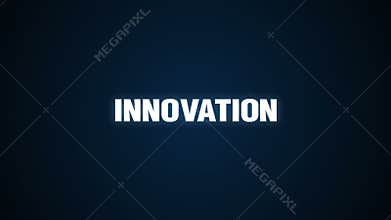 Text animation concept of INNOVATION