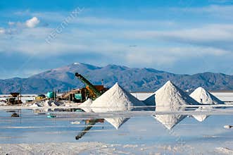 Salinas Grandes Salt desert in the Jujuy, Argentina