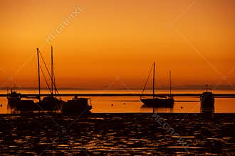 Marina at sunset
