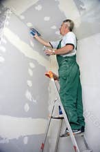 Dry waller at work