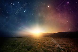 Space sunrise