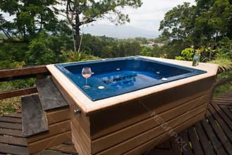 Hot tub in paradise