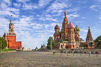 Moscow Kremlin and St. Basil Cathedral on Red Square