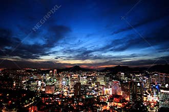 Seoul at twilight