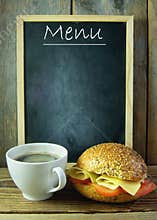 Empty menu board