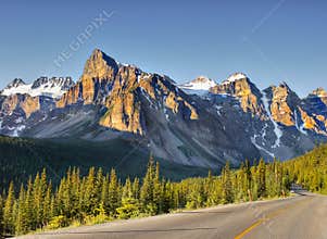 Sunrise at Rocky Mountains, Banff Np, Alberta, Canada