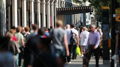 West End London shoppers on Oxford Street