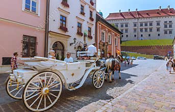 Cracow (Krakow)-Poland- horse carriage tour to Wawel Castle