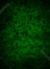 Dark Green Brocade Leaf Background