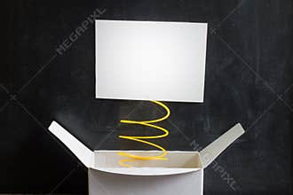 April Fool's Day Abstract box with surprise and joke