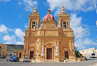 Church in Ghasri village on Gozo island