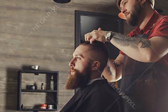 Bearded Man In Barbershop