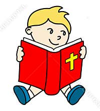 Bible kid vector