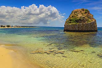 SUMMER Salento coast: Torre Pali beach (Lecce). ITALY (Apulia).
